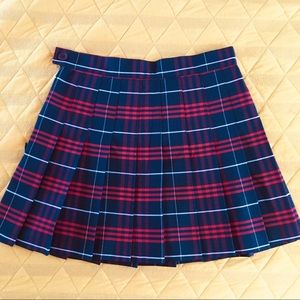 American Apparel Plaid Pleated Skirt